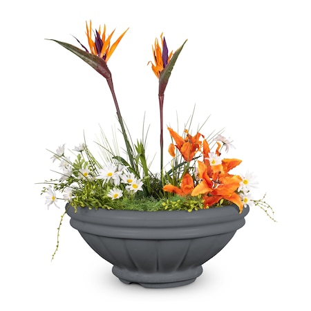 The Outdoor Plus 36 Round Roma Planter Bowl - GFRC Concrete - Gray - OPT-ROMPO36-GRY